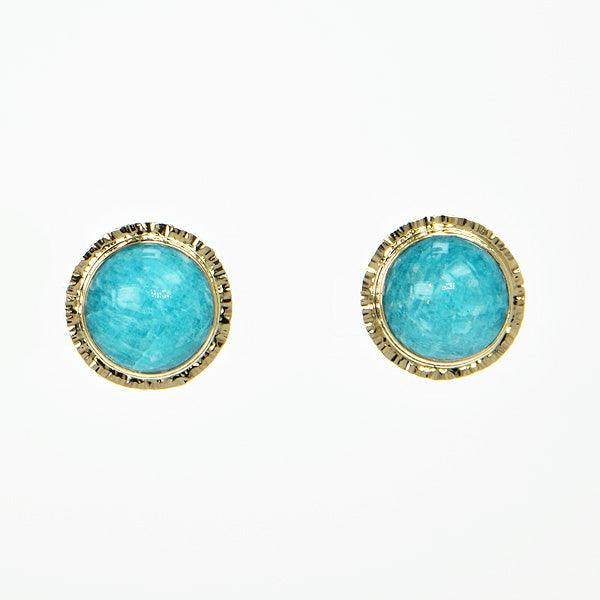 Amazonite Cabochon Earrings