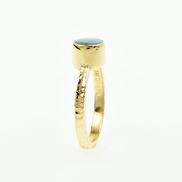 Black Opal Doublet Ring