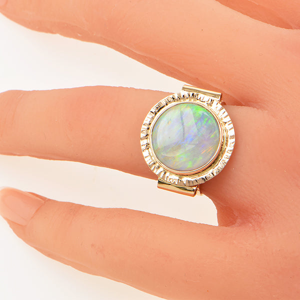 Crystal Opal Cabochon Ring