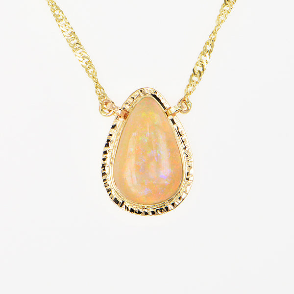 Red Crystal Opal Cabochon Necklace