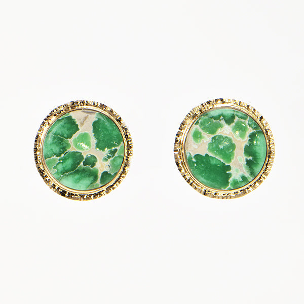 Variscite Cabochon Earrings