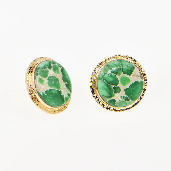 Variscite Cabochon Earrings