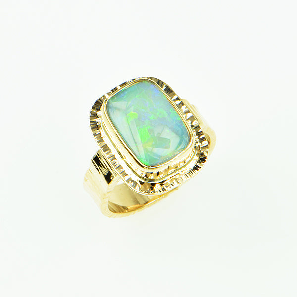 Crystal Opal Cabochon Ring