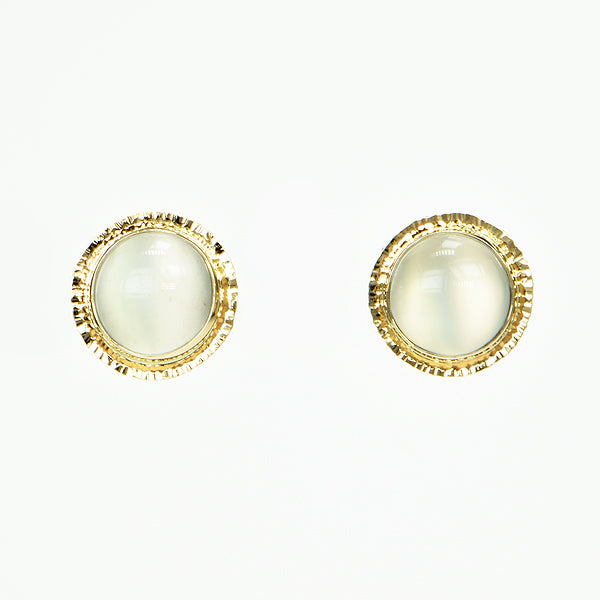 Catseye Moonstone Cabochon Earrings