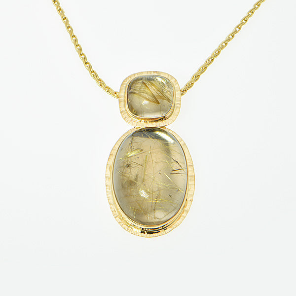 Rutillated Quartz Cabochon Pendant