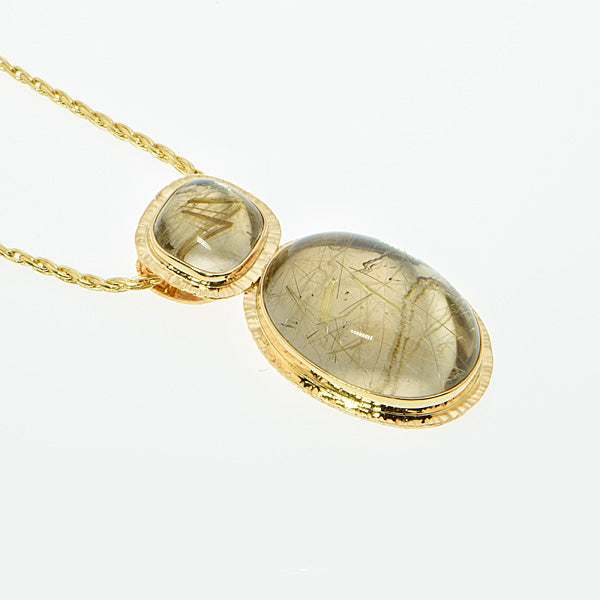 Rutillated Quartz Cabochon Pendant