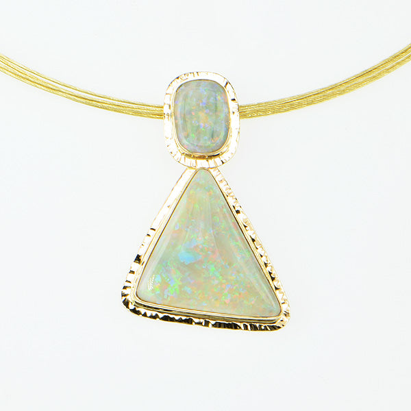 Semi-Black Opal Cabochon Pendant