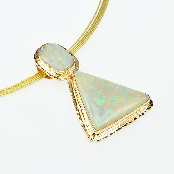 Semi-Black Opal Cabochon Pendant