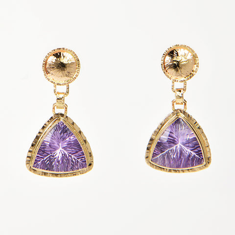 Amethyst Faceted Earrings