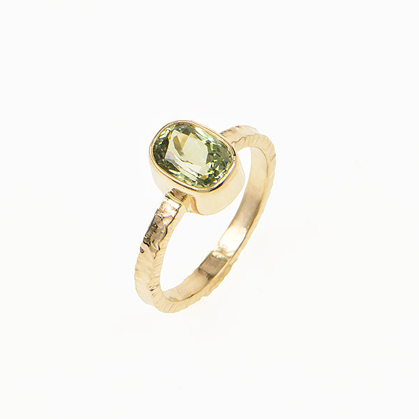 Chrysoberyl Faceted Ring