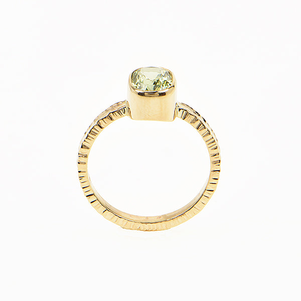 Chrysoberyl Faceted Ring