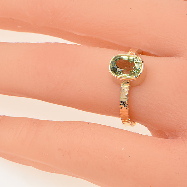 Chrysoberyl Faceted Ring