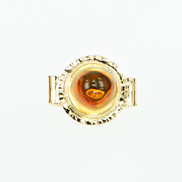 Honey Citrine Cabochon Ring