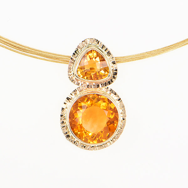 Citrine Faceted Pendant