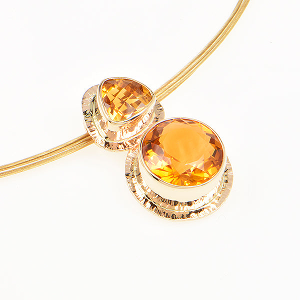Citrine Faceted Pendant