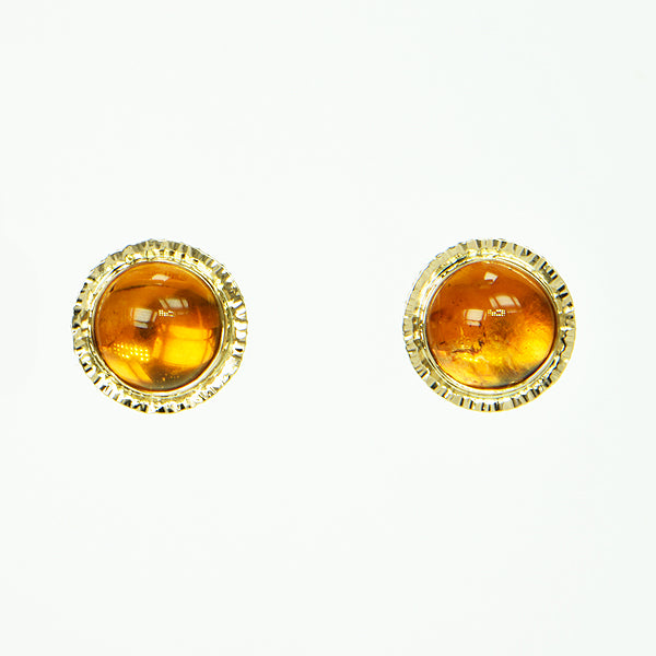 Honey Citrine Cabochon Earrings