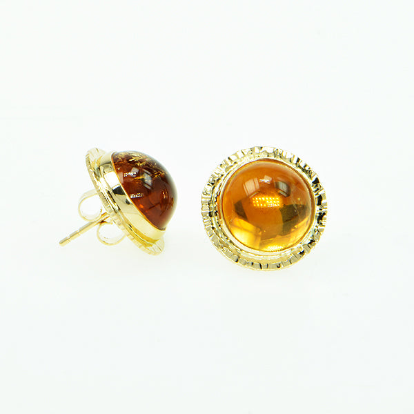 Honey Citrine Cabochon Earrings