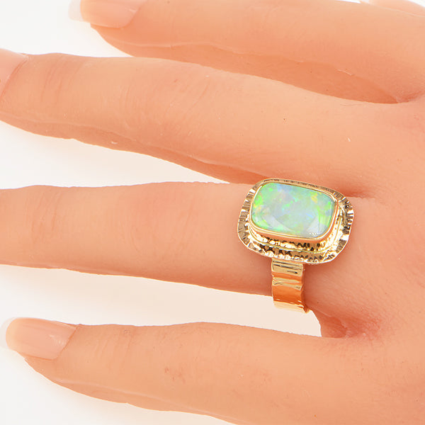 Crystal Opal Cabochon Ring