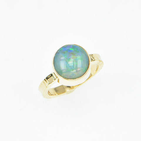 Crystal Opal Cabochon Ring