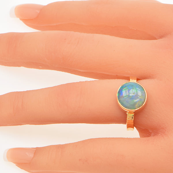 Crystal Opal Cabochon Ring