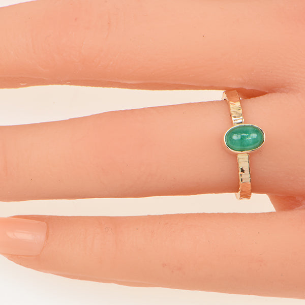 Emerald Cabochon Ring