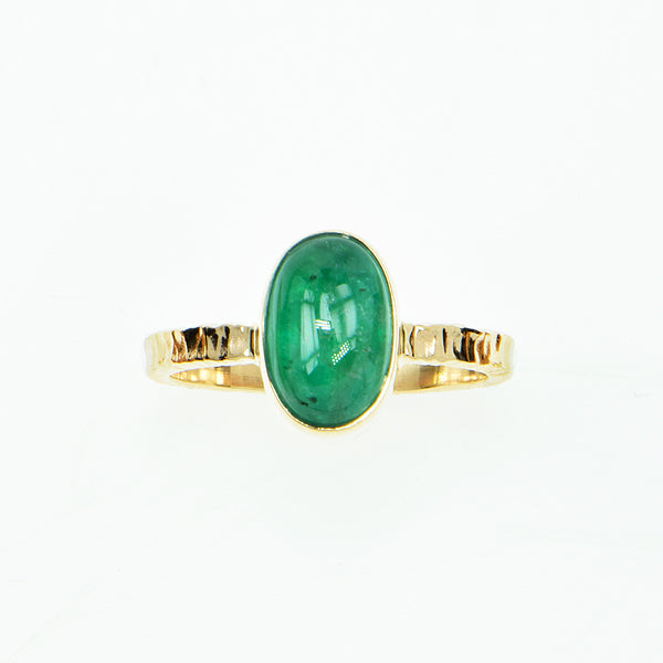 Emerald Cabochon Ring