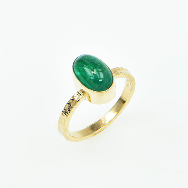 Emerald Cabochon Ring