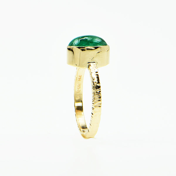 Emerald Cabochon Ring