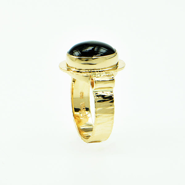 Green Tourmaline Cabochon Ring