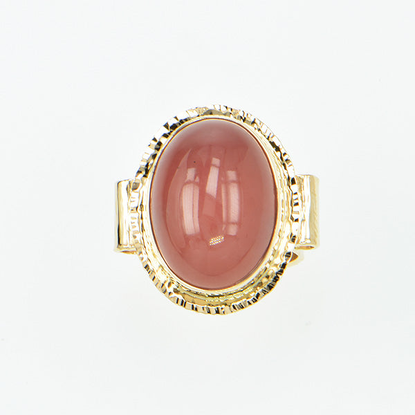 Grossular Garnet Cabochon Ring