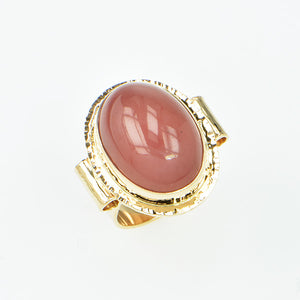 Grossular Garnet Cabochon Ring