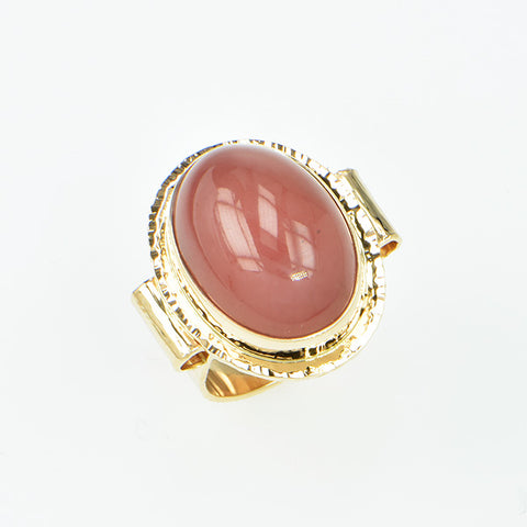 Grossular Garnet Cabochon Ring