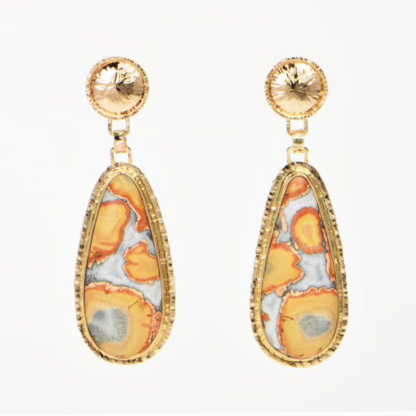 Maligano Jasper Cabochon Earrings