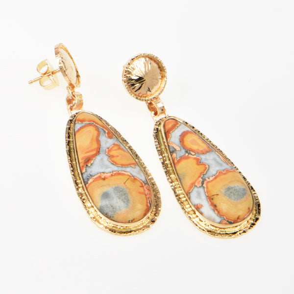 Maligano Jasper Cabochon Earrings