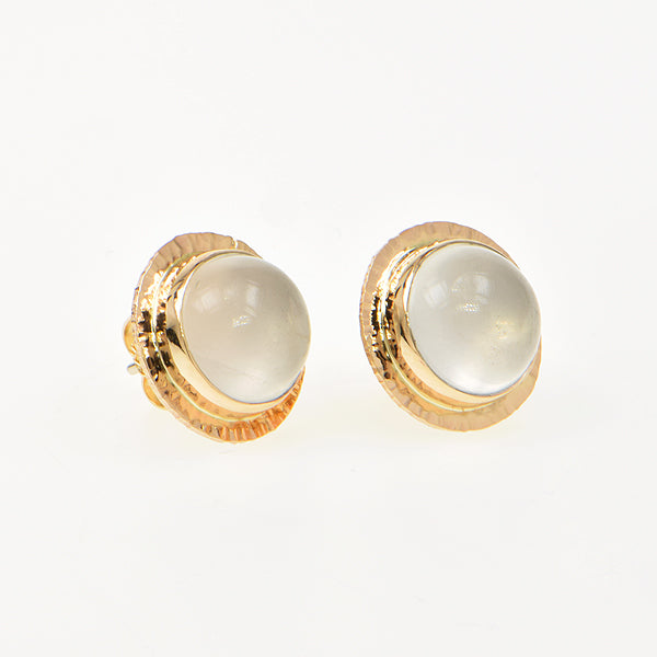 Afghan Moonstone Cabochon Earrings