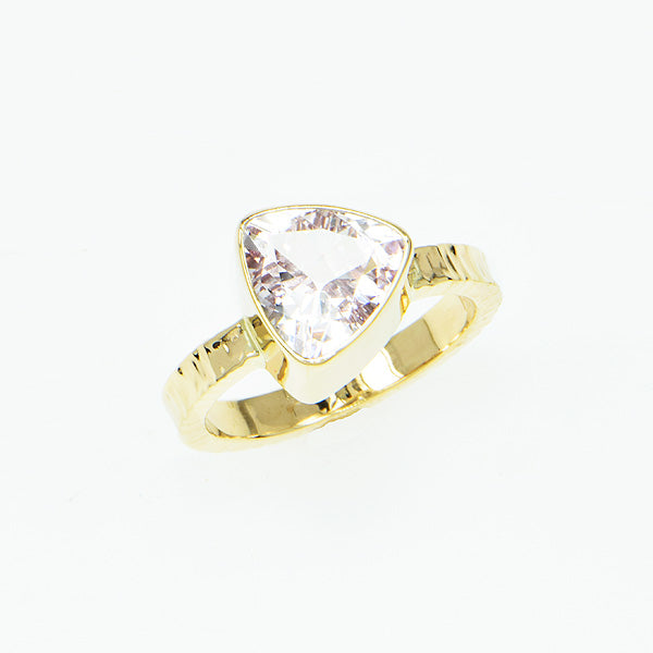 Morganite Faceted Ring