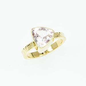 Morganite Faceted Ring