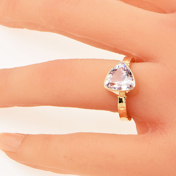 Morganite Faceted Ring