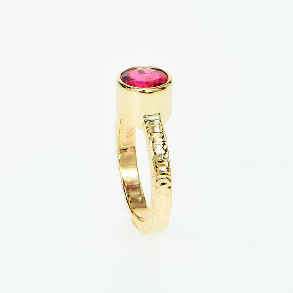 Rubellite Tourmaline Faceted Ring