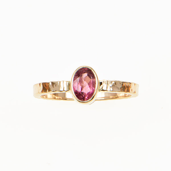Pink Tourmaline Faceted Ring