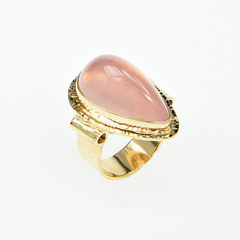 Rose Quartz Cabochon Ring