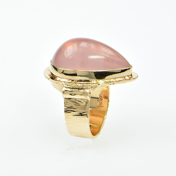 Rose Quartz Cabochon Ring
