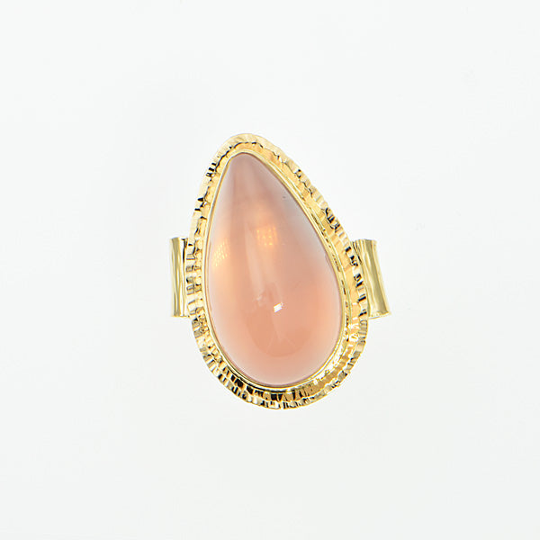 Rose Quartz Cabochon Ring