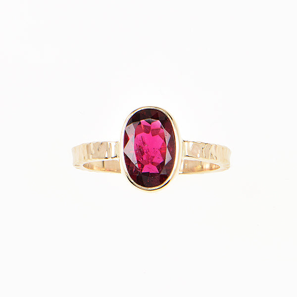 Rubellite Tourmaline Faceted Ring