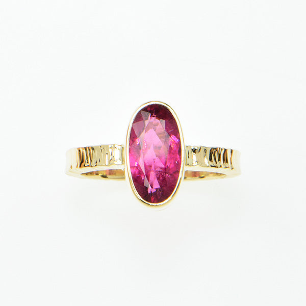 Rubellite Tourmaline Faceted Ring