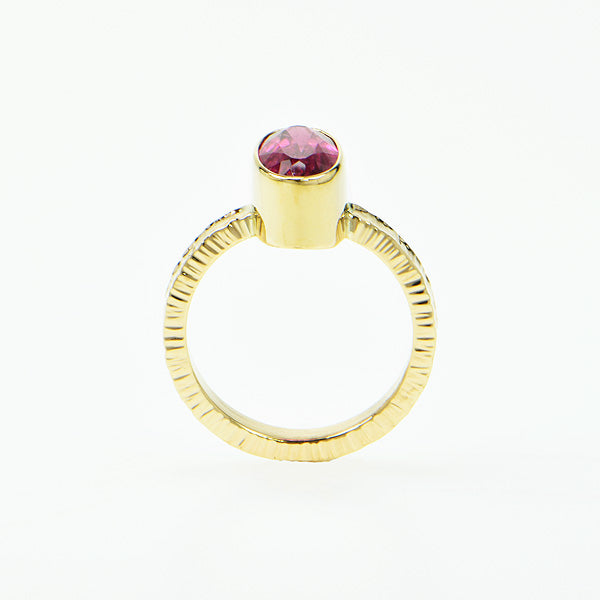 Rubellite Tourmaline Faceted Ring
