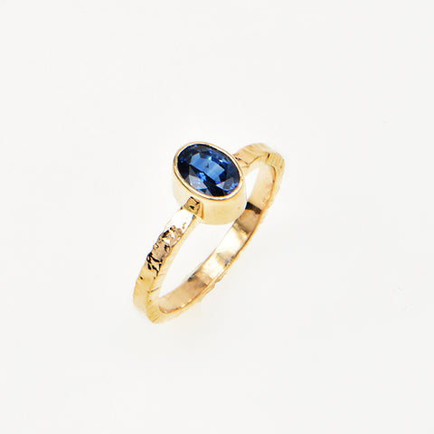 Ceylon Sapphire Faceted Ring