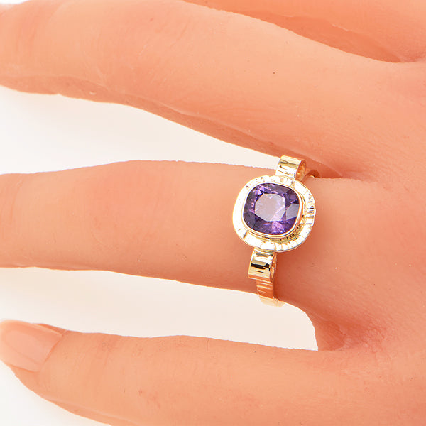 Lavender Spinel Faceted Ring