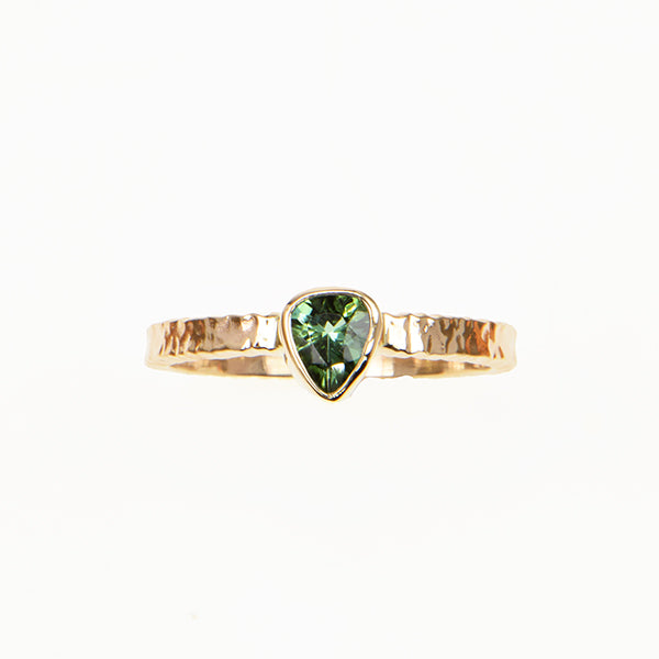 Mint Green Tourmaline Faceted Ring