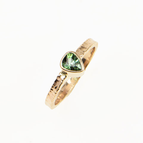 Mint Green Tourmaline Faceted Ring